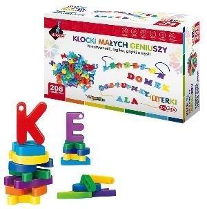 KLOCKI MAŁYCH GENIUSZY. LITERKI 208 EL., ASKATO