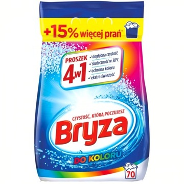 BRYZA PROSZEK DO PRANIA KOLOR 4,55kg 70 PRAŃ COLOR