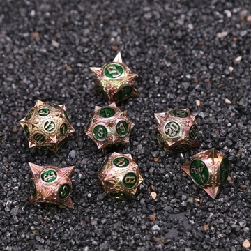 НАБОР ИЗ 7 МЕТАЛЛИЧЕСКИХ КУБИКОВ ДЛЯ РПГ GOEDENDAG