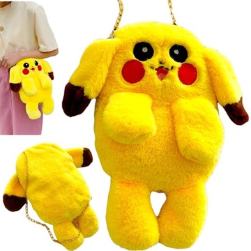 PLUSZOWA TOREBKA KRÓLICZEK KRÓLIK PLECAK 2w1 PIKACHU NA ŁAŃCUSZKU KIGURUMI