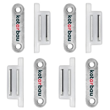 4X ZATRZASK MEBLOWY ZAMEK MAGNETYCZNY MEBLI SZAFEK MAGNES BIAŁY