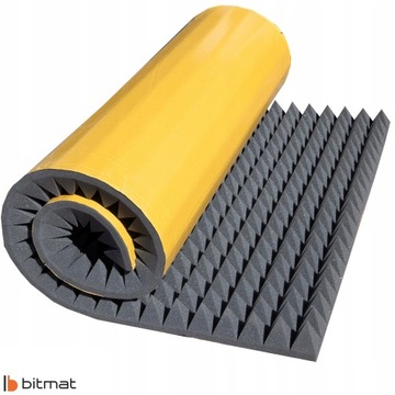 ПИРАМИДА 8см КОВрик ИЗ АКУСТИЧЕСКОЙ ПЕНЫ ГУБКА С КЛЕЕМ 200х100см матовая панель