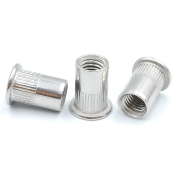 ЗАКЛЕПКА-ГАЙКА С ПЛОСКИМ ЦИЛИНДРОМ M6 НЕРЖАВЕЮЩАЯ 10 ШТ.