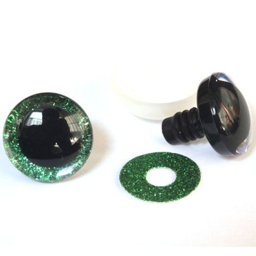 BEZPIECZNE Oczy oczka 20MM 1Para do zabawek maskotek Zielone zaciskowe