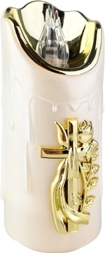 БОЛЬШАЯ СВЕЧНАЯ ВСТАВКА НА БАТАРЕЕ ДЛЯ СВЕЧИ ДЛЯ СВЕЧИ 16 СМ С ЭФФЕКТОМ ПЛАМЕНИ НА БАТАРЕЕ