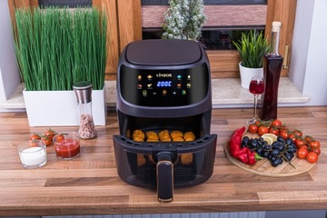 POLSKA FRYTOWNICA BEZTŁUSZCZOWA AIR FRYER 5502 + AKCESORIA