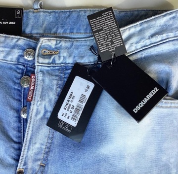 -65% DSQUARED2 COOL GUY JEAN S74LB1063 oryginalne spodnie jeansy 52 (36)