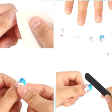 Накладные ногти детские, самоклеящиеся типсы РУСУШКА