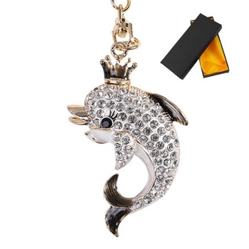 Brelok DELFINEK Breloczek Do Kluczy BIAŁY DELFIN