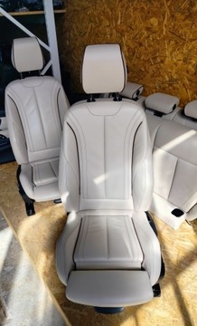 FOTELE KANAPA GRZANE BOCZKI M PAKIET BMW 3 F31 SKÓRA INDIVIDUAL HARMAN