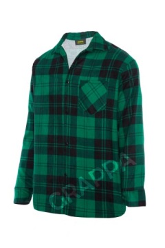 KOSZULA FLANELOWA ZIELONO-CZARNA SZACHOWNICA