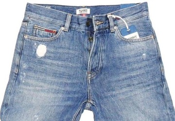 TOMMY HILFIGER JEANS Spodnie slim DZIURY - 27_32