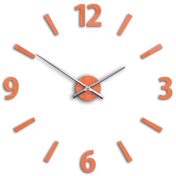 Duży zegar ścienny - ModernClock Klaus Pomarańcz