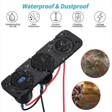 QC3.0 Автомобильное гнездо прикуривателя, 2 USB-зарядное устройство