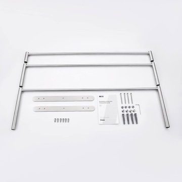 НАСТЕННАЯ ВЕШАЛКА ДЛЯ БАННЫХ ПОЛОТЕНЕЦ, 3 УРОВНЯ, KES, МАТОВАЯ СТАЛЬ