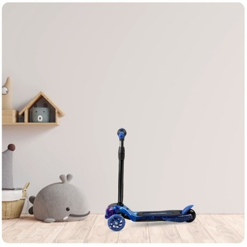 ТРЕХКОЛЕСНЫЙ ДЕТСКИЙ САМОКАТ, СКЛАДНОЙ, Устойчивый, Для езды, Светодиодные колеса, Маленький