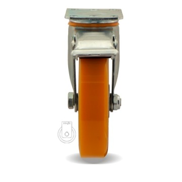 123HALPU125K2 Колесо fi 125 тележки комплект из 4 шт.