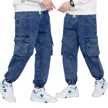SPODNIE JEANSOWE BOJÓWKI MĘSKIE JOGGER JEANS,XXL