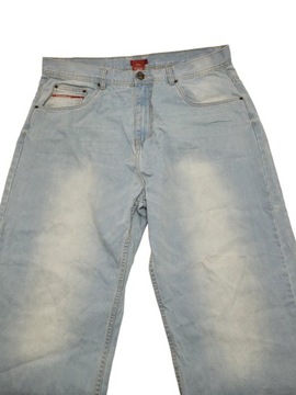 ecko jeansy męskie szerokie baggy fit jasne r. 38/34