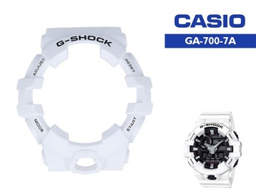 Bezel - osłona koperty CASIO GA-700-7A biały ORYGINALNY gumowy