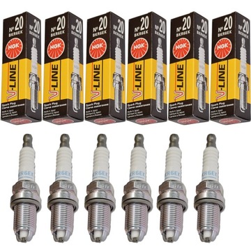 6x ŚWIECE ZAPŁONOWA NGK 2288 BKR6EK V-LINE 20