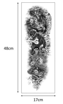 ВРЕМЕННАЯ МОЮЩАЯСЯ ТАТУ ЖЕНСКАЯ РУКАВ ДРАКОН
