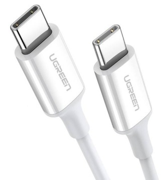 Kabel USB-C do USB-C UGREEN US264 60W 0.5m Biały