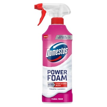 DOMESTOS Power Foam Pianka czyszcąca TOALETA ŁAZIENKA 435 ML Kwiatowy