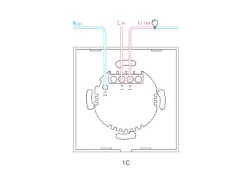 Сенсорный выключатель света 1C WiFi RF433Mhz SONOFF