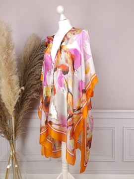 ШЕЛКОВЫЙ ПЛЯЖНЫЙ ШАРФ ПАРЕО, модное накидка под тунику, CUTE COLORS