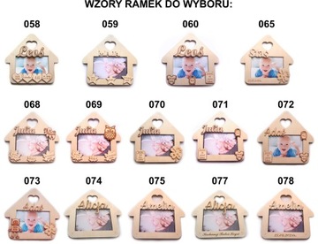 Pamiątka Narodzin Domek METRYCZKA Ramka z imieniem datą godziną ur. dziecka