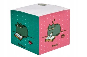 PUSHEEN karteczki, kostka klejona, biurowa 6x6cm