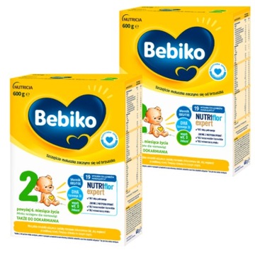 Bebiko 2 Mleko następne 6m+, Zestaw 2 x 600 g