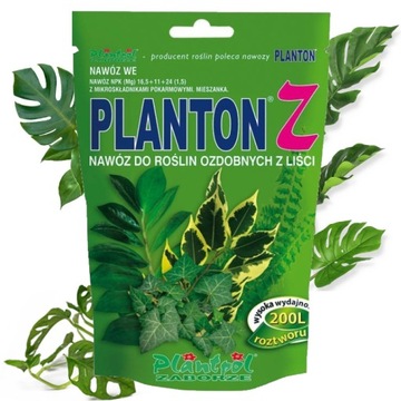 Planton Z Nawóz Odżywka do Roślin Zielonych 200g Monstery Juki Palmy Dracen