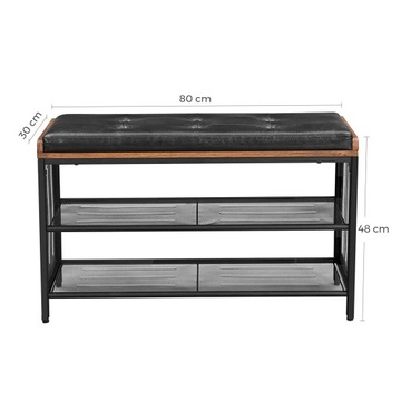 Шкаф для обуви с обивкой лофт -скамей