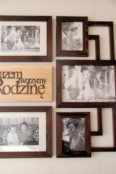 Галерея Деревянный мультирамка Фоторамка Фото Подарок