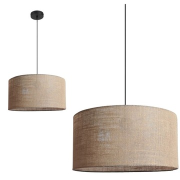 LAMPA BOHO WISZĄCA SUFITOWA NOWOCZESNA LEN LED DO SALONU SYPIALNI