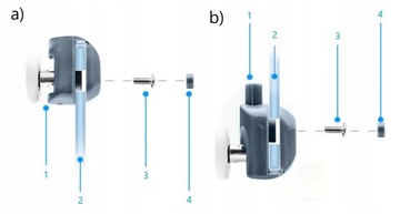 КОМПЛЕКТ ПОДВИЖНЫХ РОЛИКОВ ДЛЯ ДУШЕВОЙ КАБИНЫ
