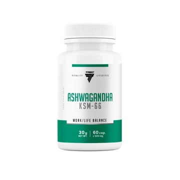 TREC ASHWAGANDHA KSM-66 STRES PAMIĘĆ ŻEŃ-SZEŃ 60 k