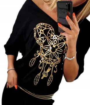 BAWEŁNIANA BLUZKA SERCA dekolt V roz.54