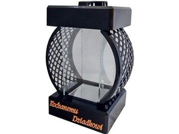 DZIADEK DZIADKOWI ZNICZ LAMPION KOŁO RTN GŁADKI CZARNY