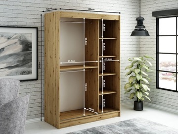 LETO V1 просторный шкаф-купе, 150 см.
