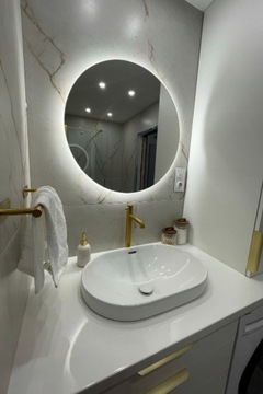 LUSTRO LED 80 cm COB 480 LED/1 m OKRĄGŁE LEDOWE WODOODPORNY ZASILACZ IP67