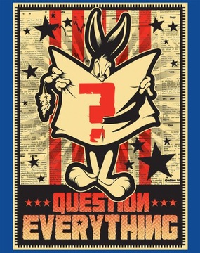 Looney Tunes Bugs Bunny Splash Question Everything Oficjalna Koszulka Męska