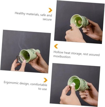 2 комплекта горшка для прижигания, зеленый керамический горшок, держатель горелки для мокса, палка M