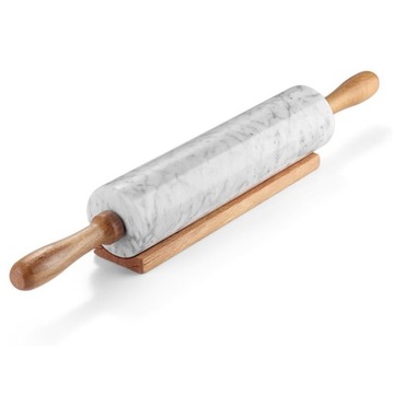 MARMUROWY WAŁEK KUCHENNY DO CIASTA 46CM BIAŁY