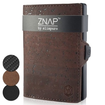 Slimpuro portfel brązowy ZNAP 12 - uniseks, ochrona RFID