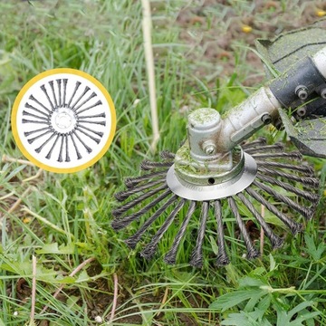 TARCZA SZCZOTKA DRUCIANA DRUCIAK DO KOSY SPALINOWEJ CHWASTÓW DRUT 25CM
