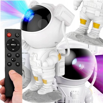 PROJEKTOR GWIAZD Lampka Nocna Rzutnik Dla Dzieci Led Laserowy ASTRONAUTA