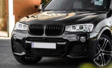 СНЯТИЕ ПОЧЕЧНОЙ РЕШЕТКИ BMW X3 F25 LIFT X4 F26 M-PERFORMANCE ЧЕРНЫЙ ДВОЙНОЙ